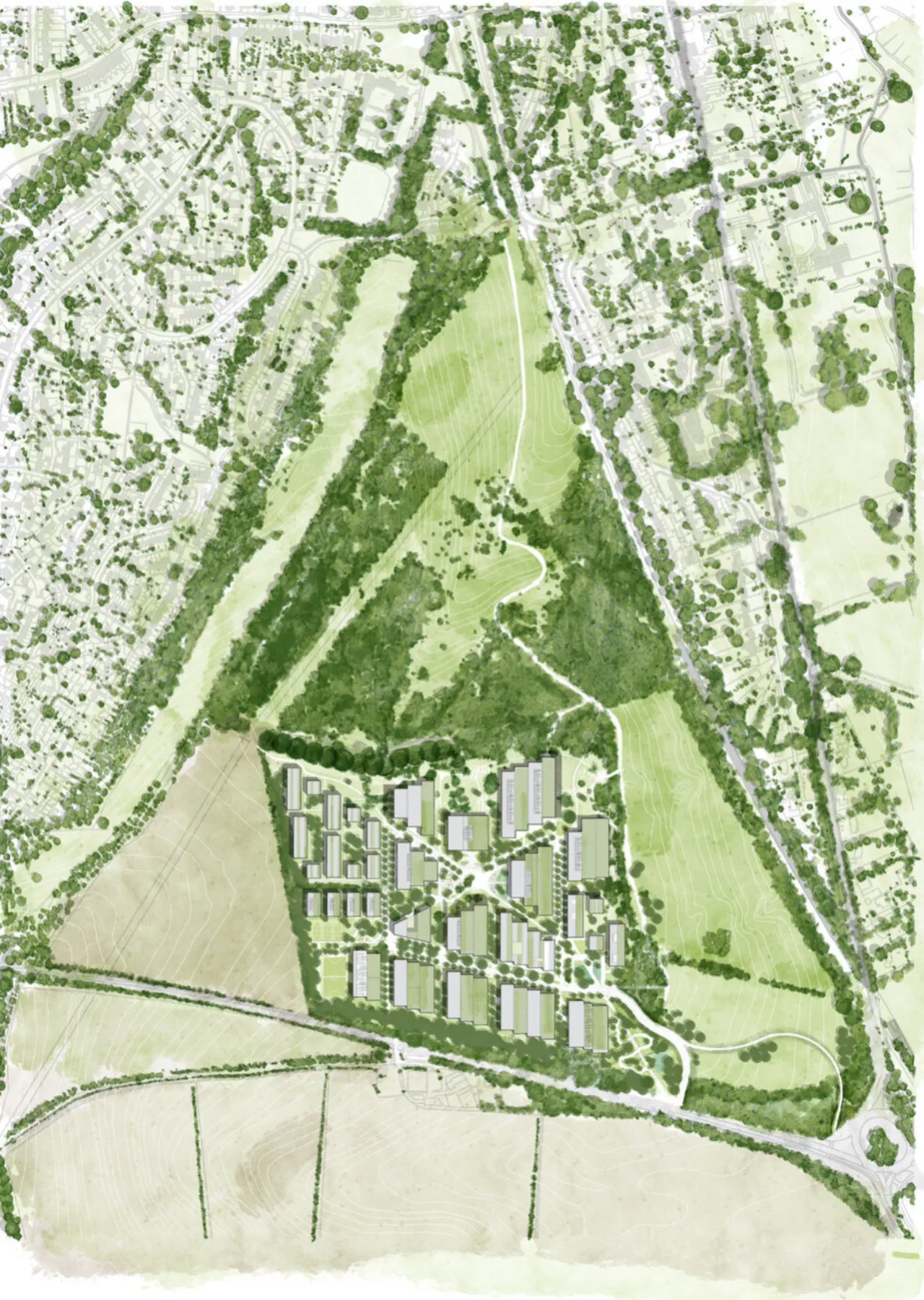 Bushfield Maps Bushfield Camp Winchester - Projects - Landscape Architecture ...