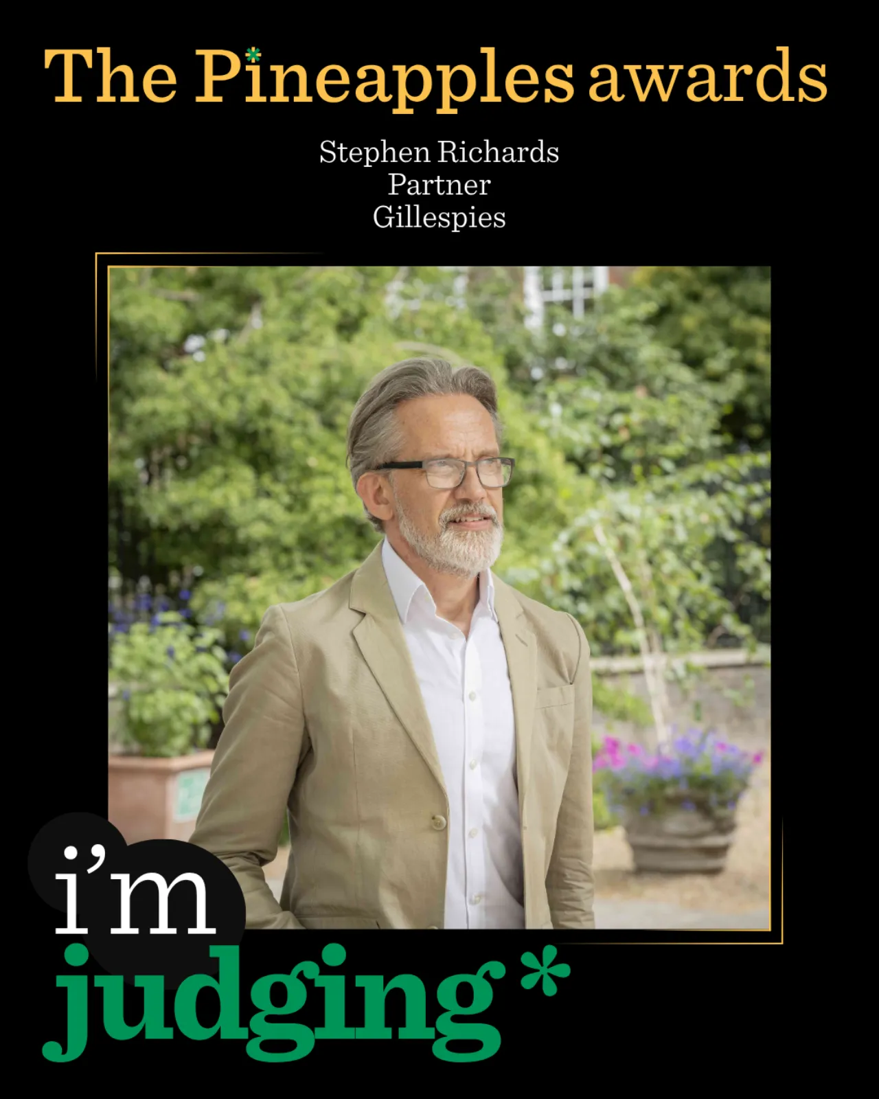 Stephen Richards will be judging the 2027 Pineapple Awards