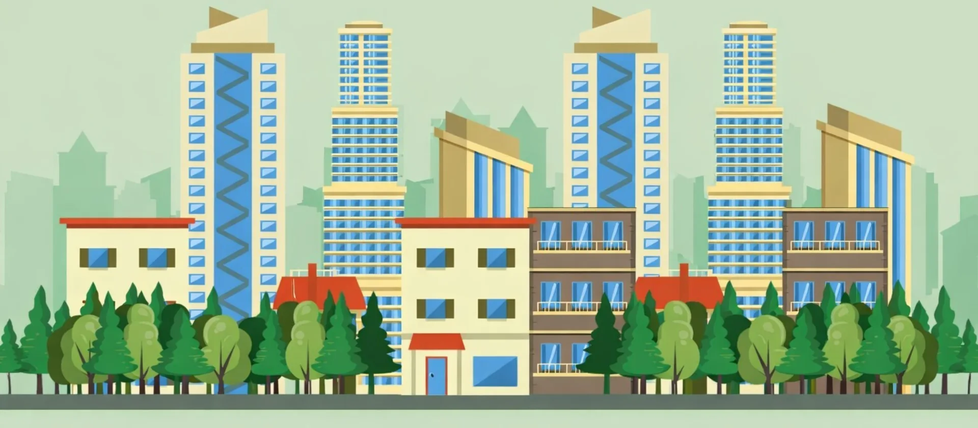 Animated image of green city development