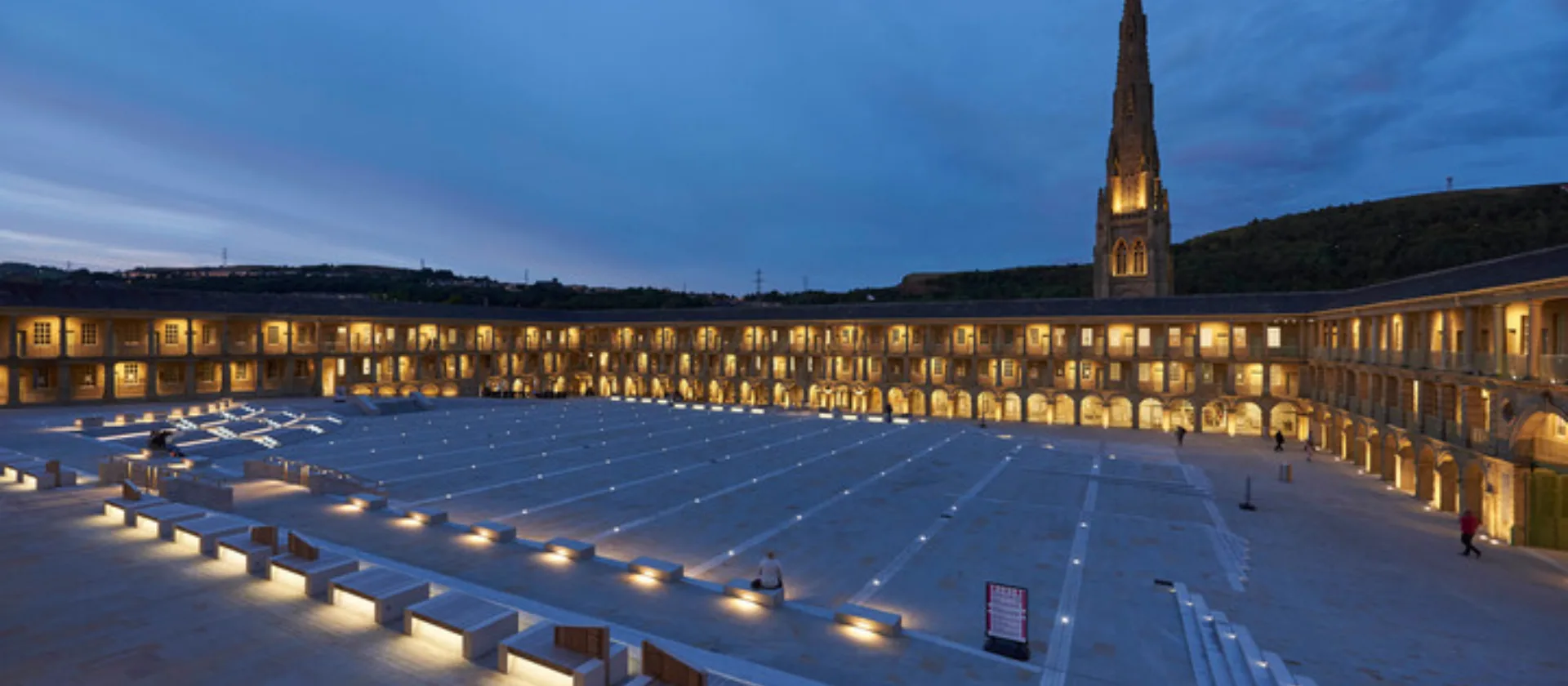 Piece Hall Halifax at Nighttime