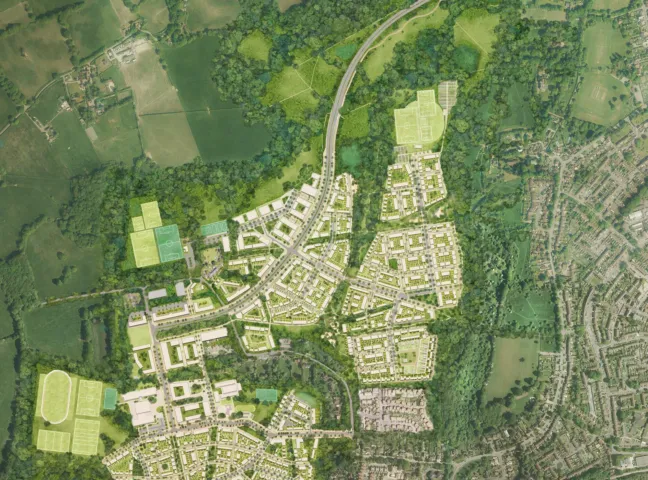 Illustrative masterplan of West of Ifield