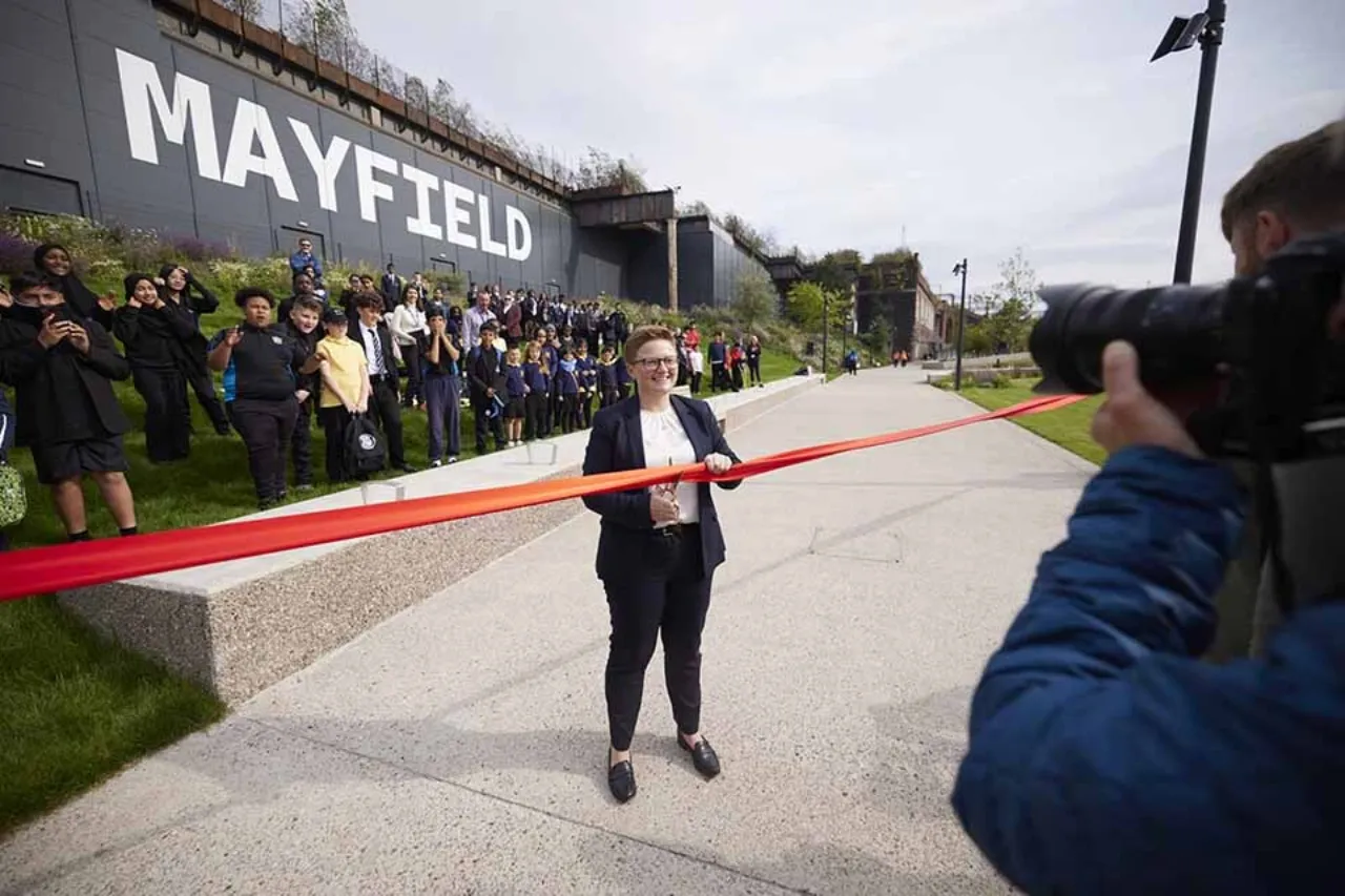 The opening of Mayfield Park - photo c mark Waugh