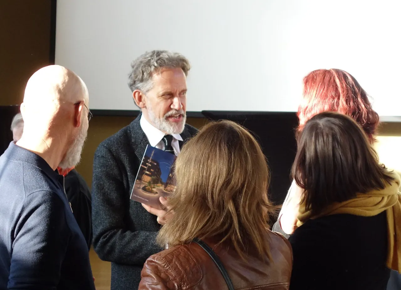 Stephen Richards talking to delegates