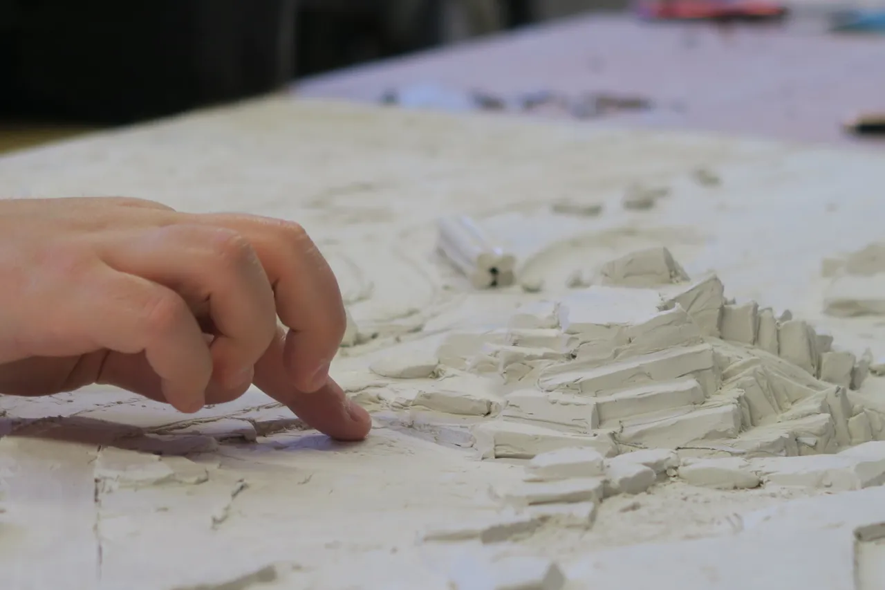 a plasticine model