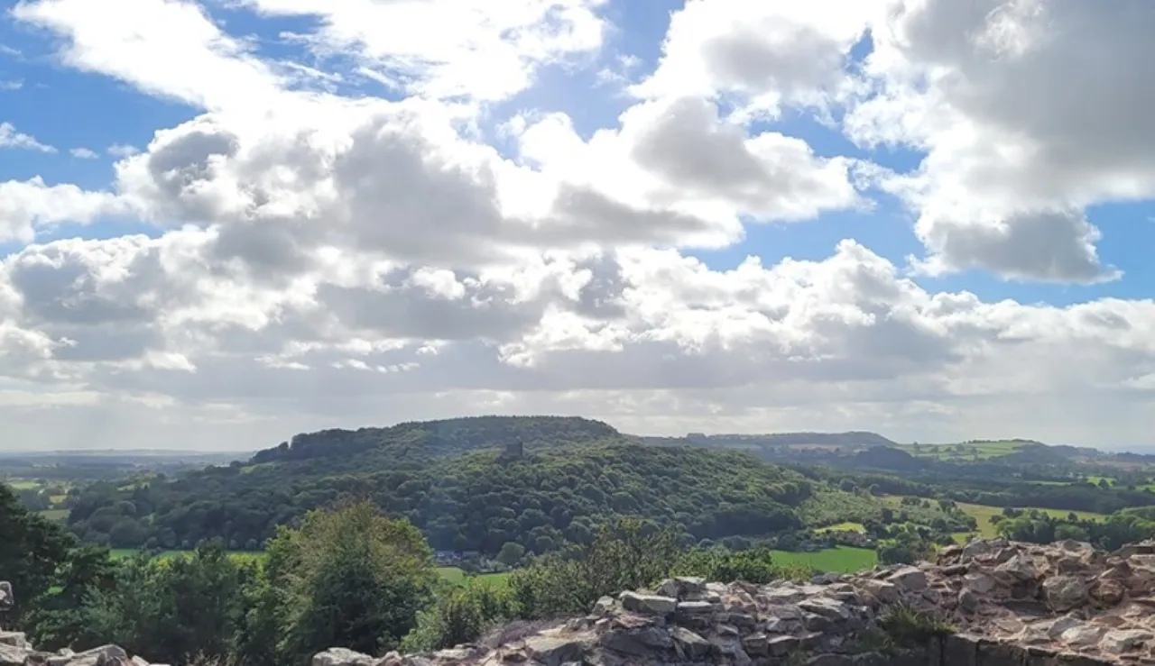 Panoramic view of Sandstone Ridge in Cheshire