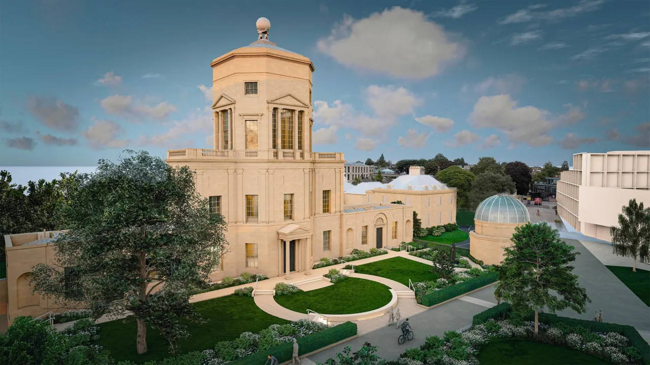Illustrative lumion view of the landscaped garden at Green Templeton College