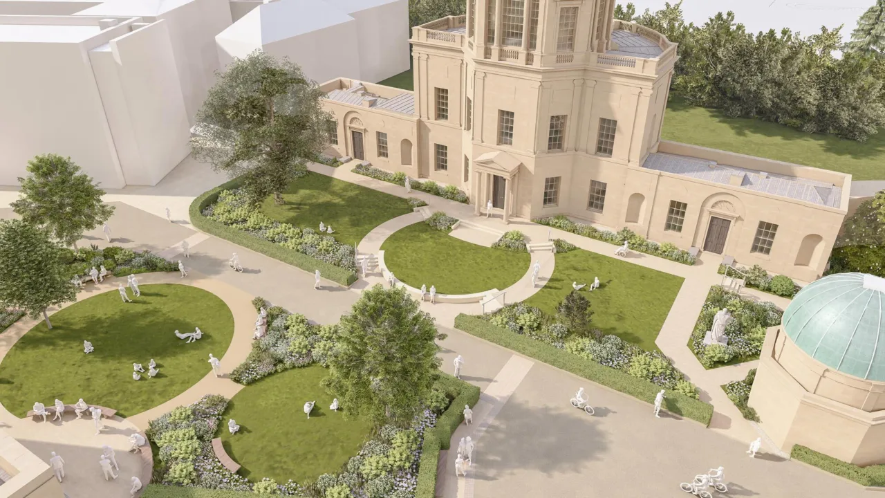 Illustrative view of the landscape proposals at Green Templeton College by Gillespies
