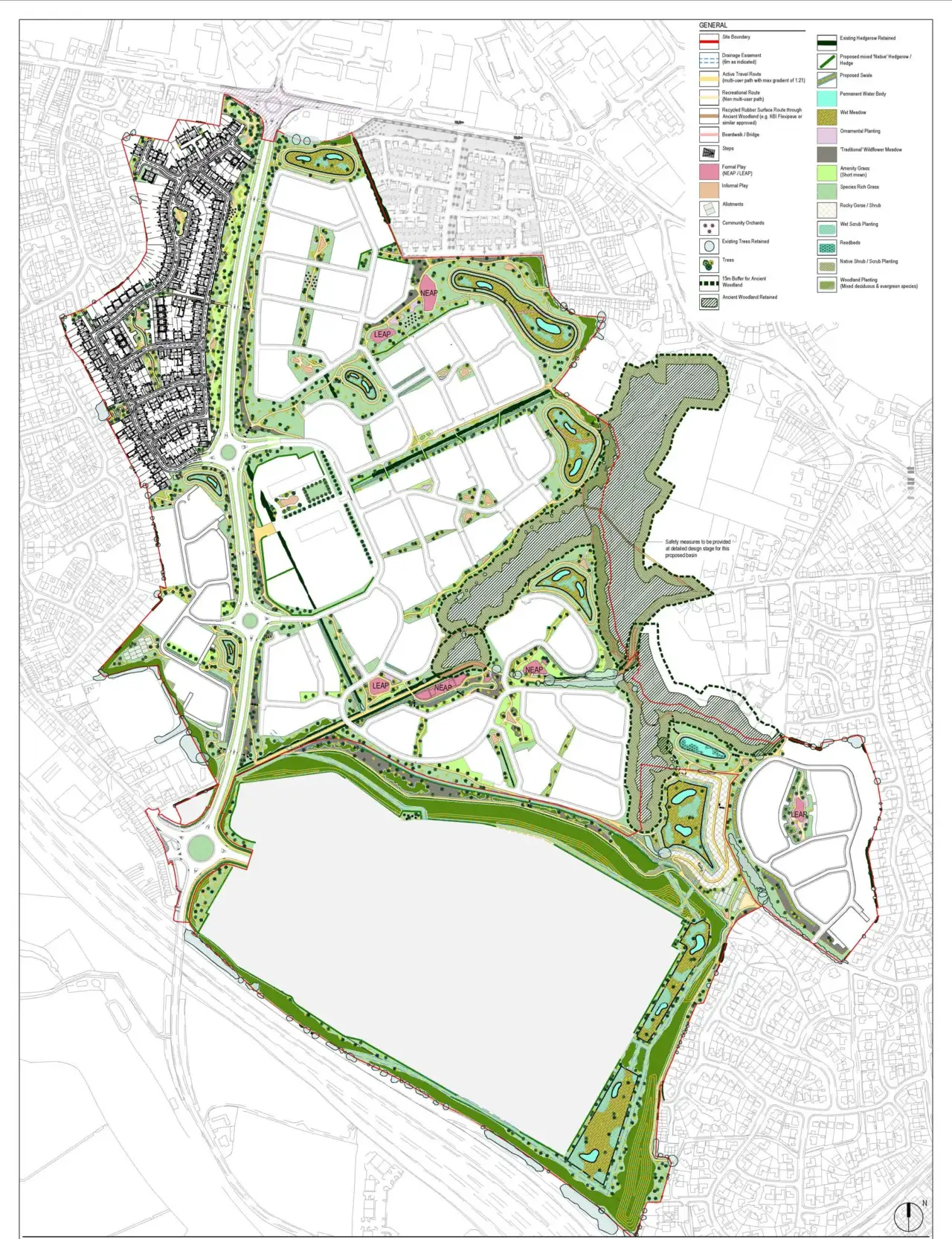 Landscape masterplan of Barnsley West, a new community in South Yorkshire