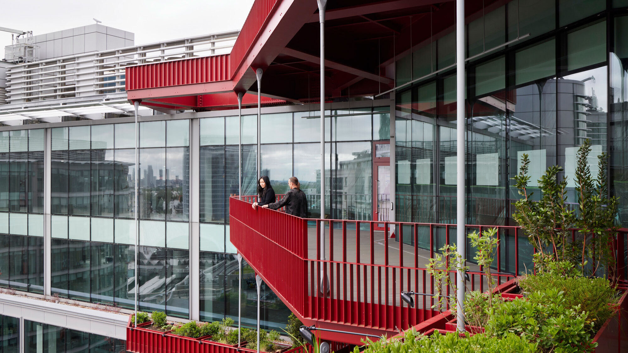 Completed view of the new prefabricated balconies at 3 Sheldon Square