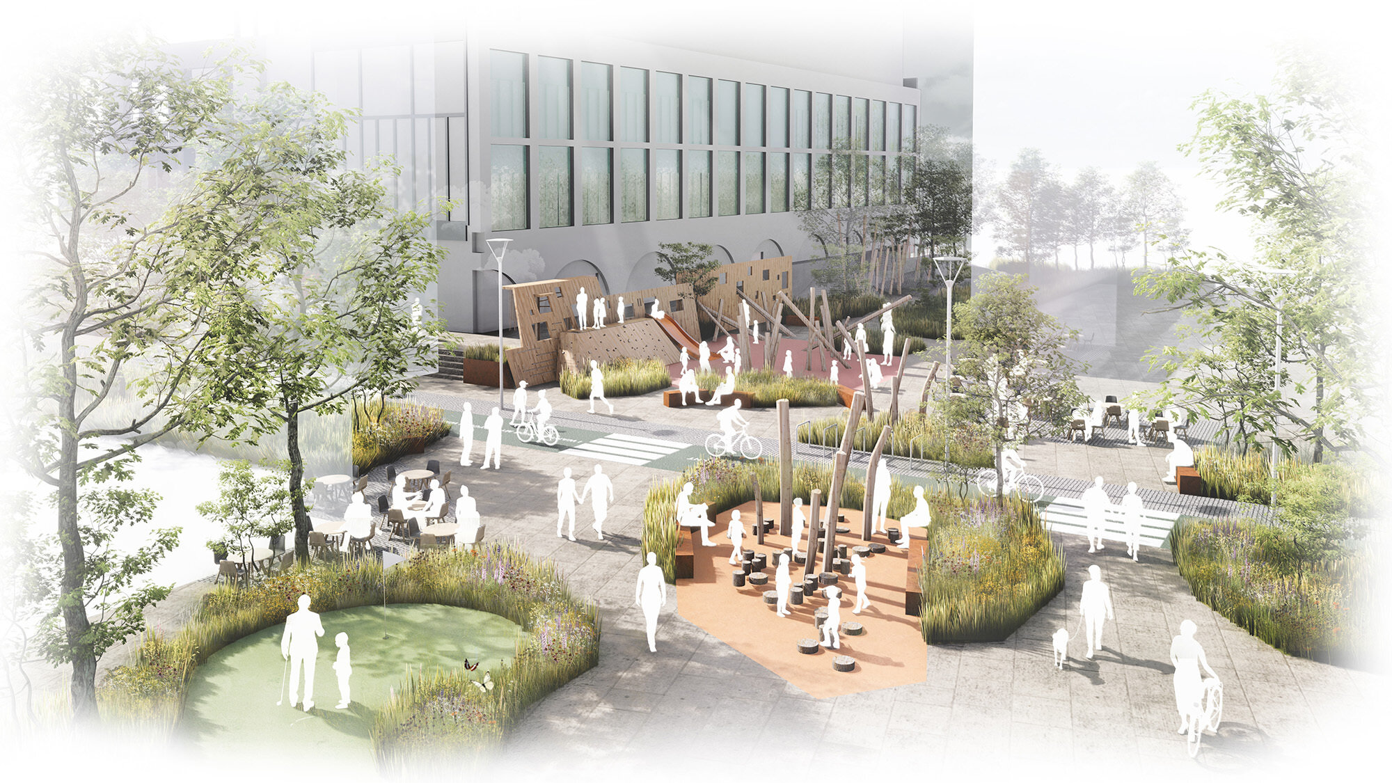 New active public spaces encourage social interaction and physical activity