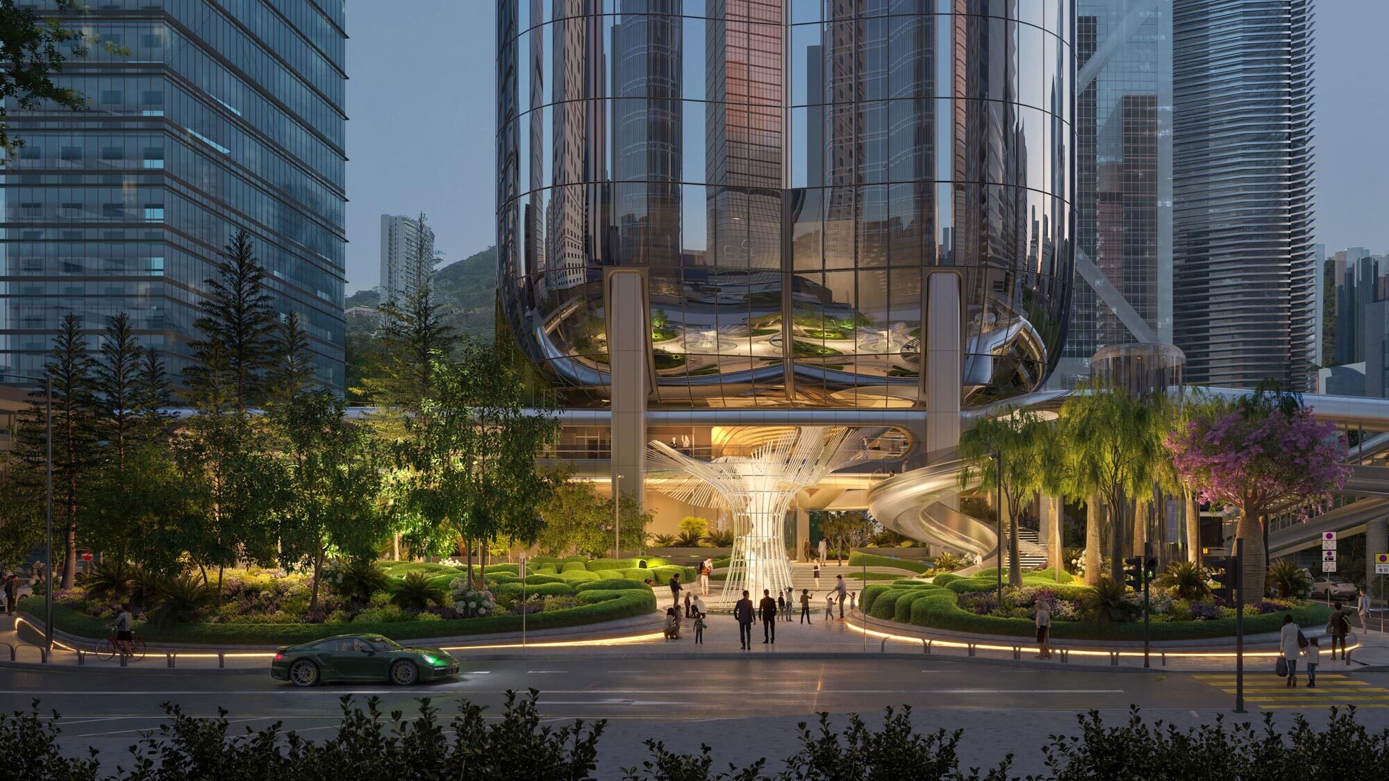 Illustrative view of the Henderson Art Garden by Gillespies and ZHA