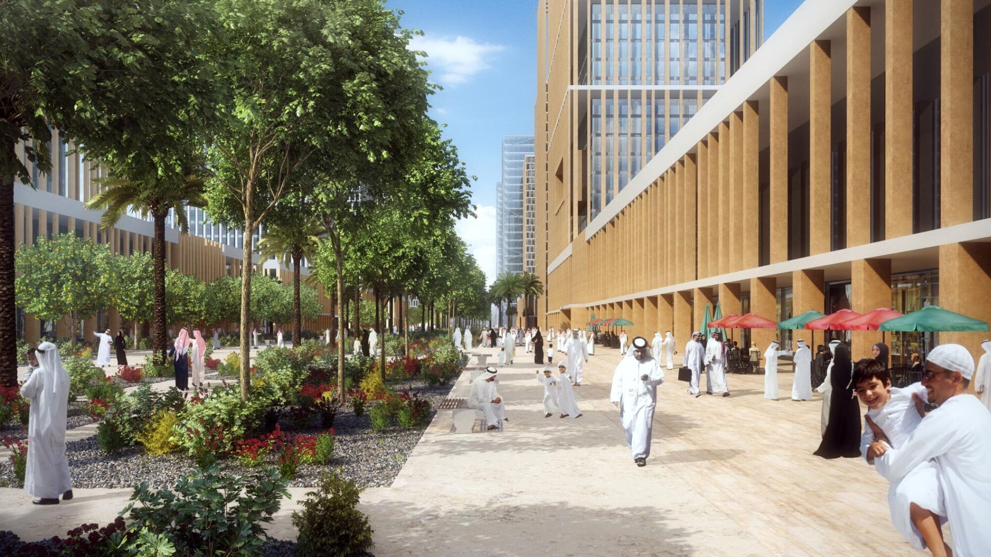Proposed streetscapes in the Madinah Central Area