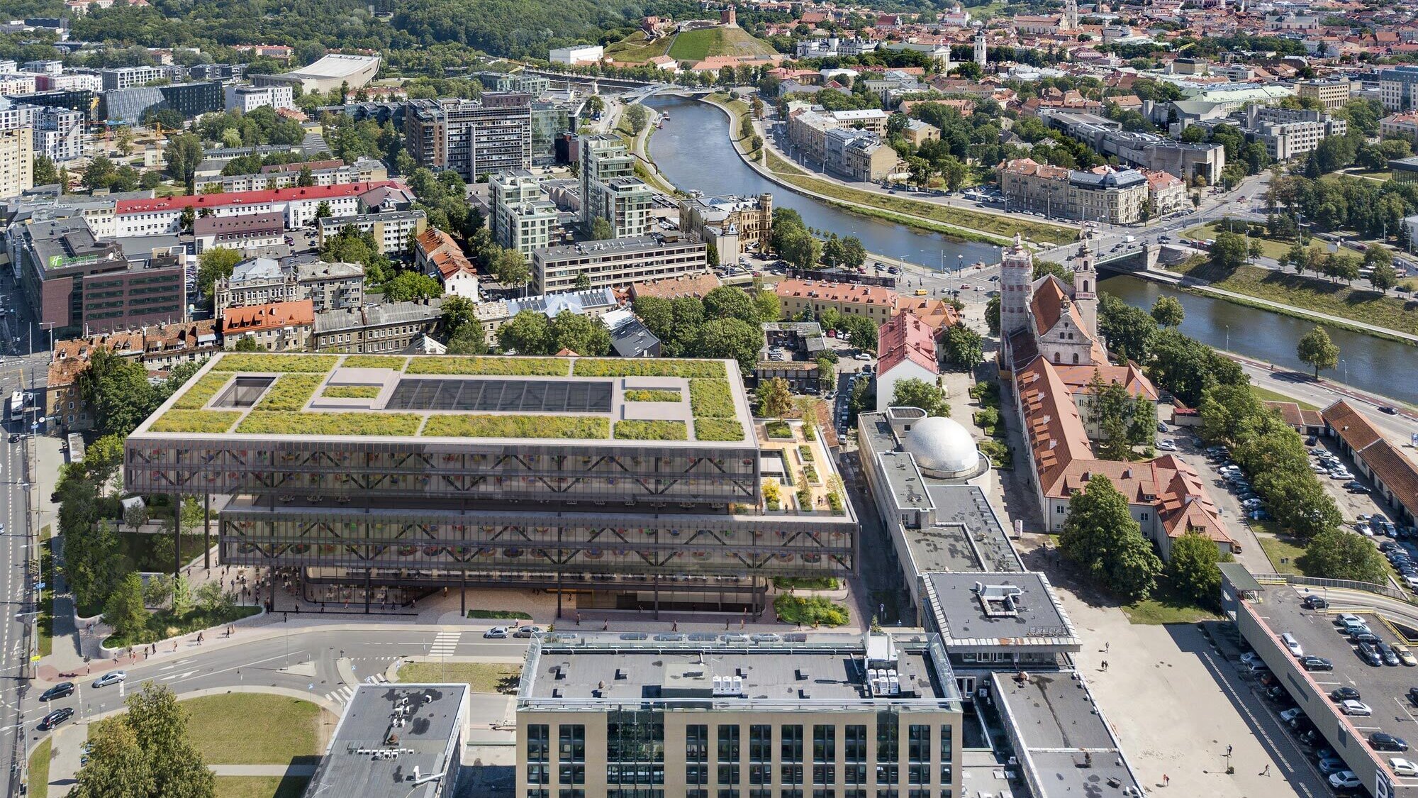 Proposed view of the new Sąvaržėlė business centre in Lithuania