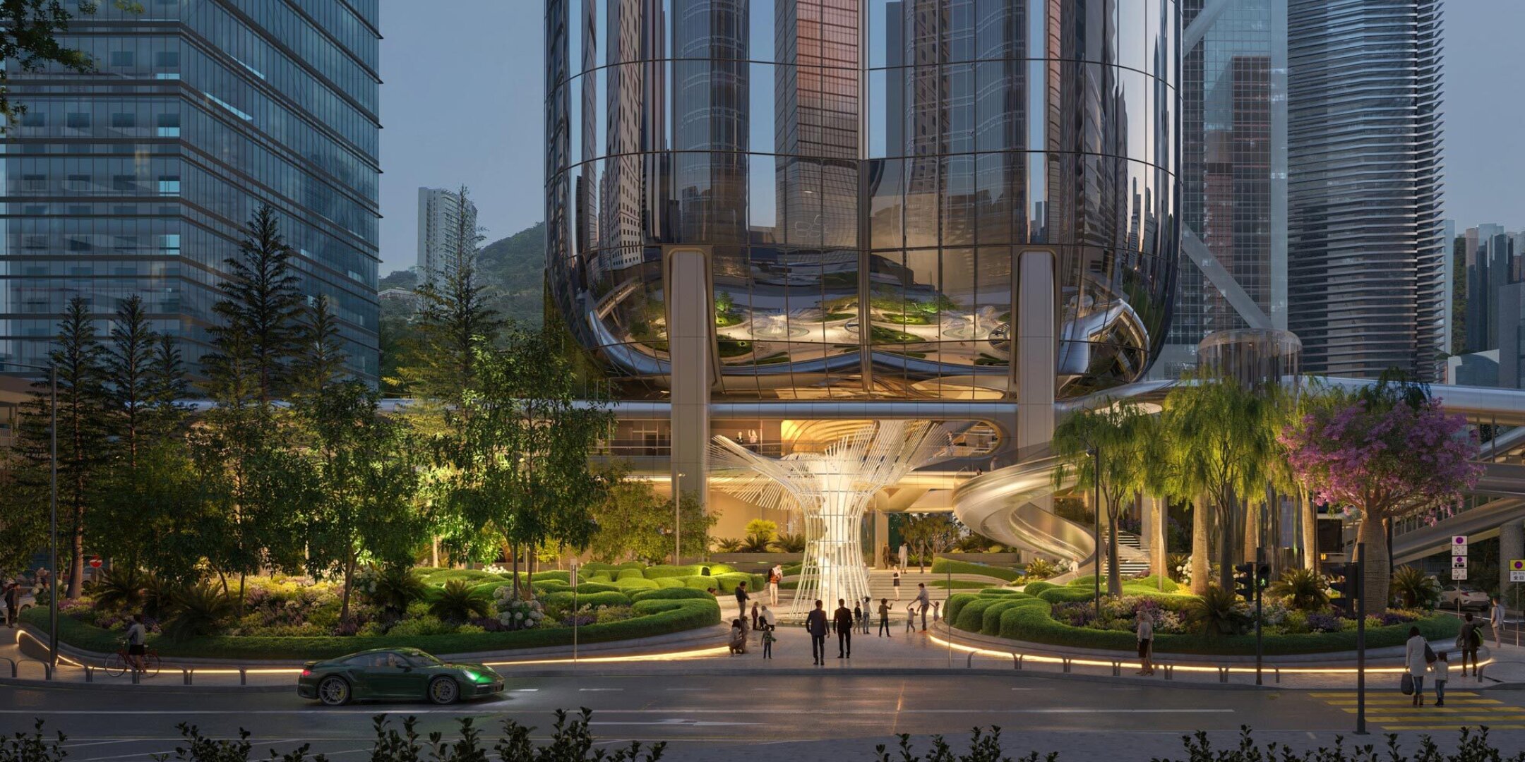 Illustrative view of the Henderson Art Garden by Gillespies and ZHA