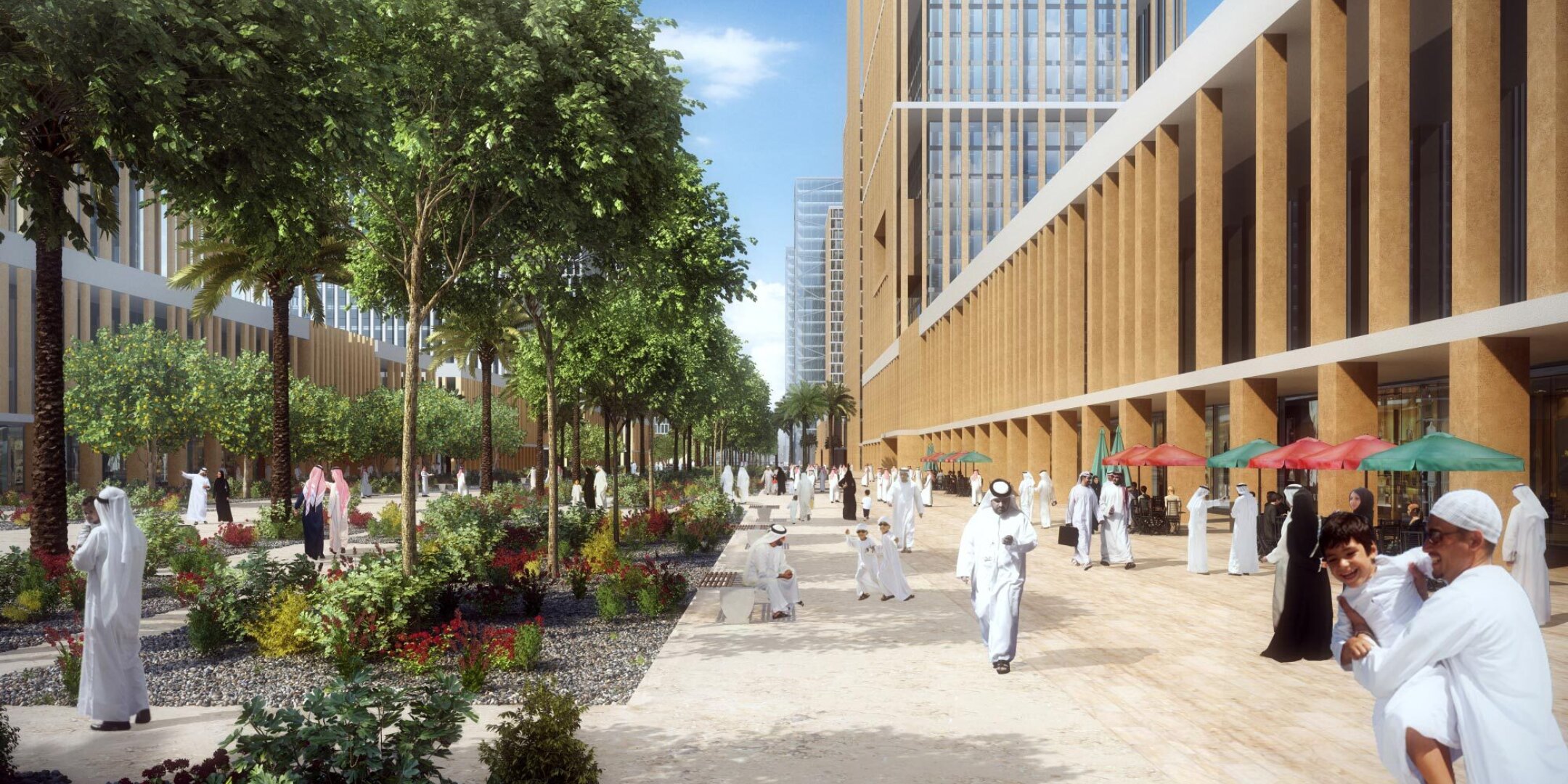 Proposed streetscapes in the Madinah Central Area