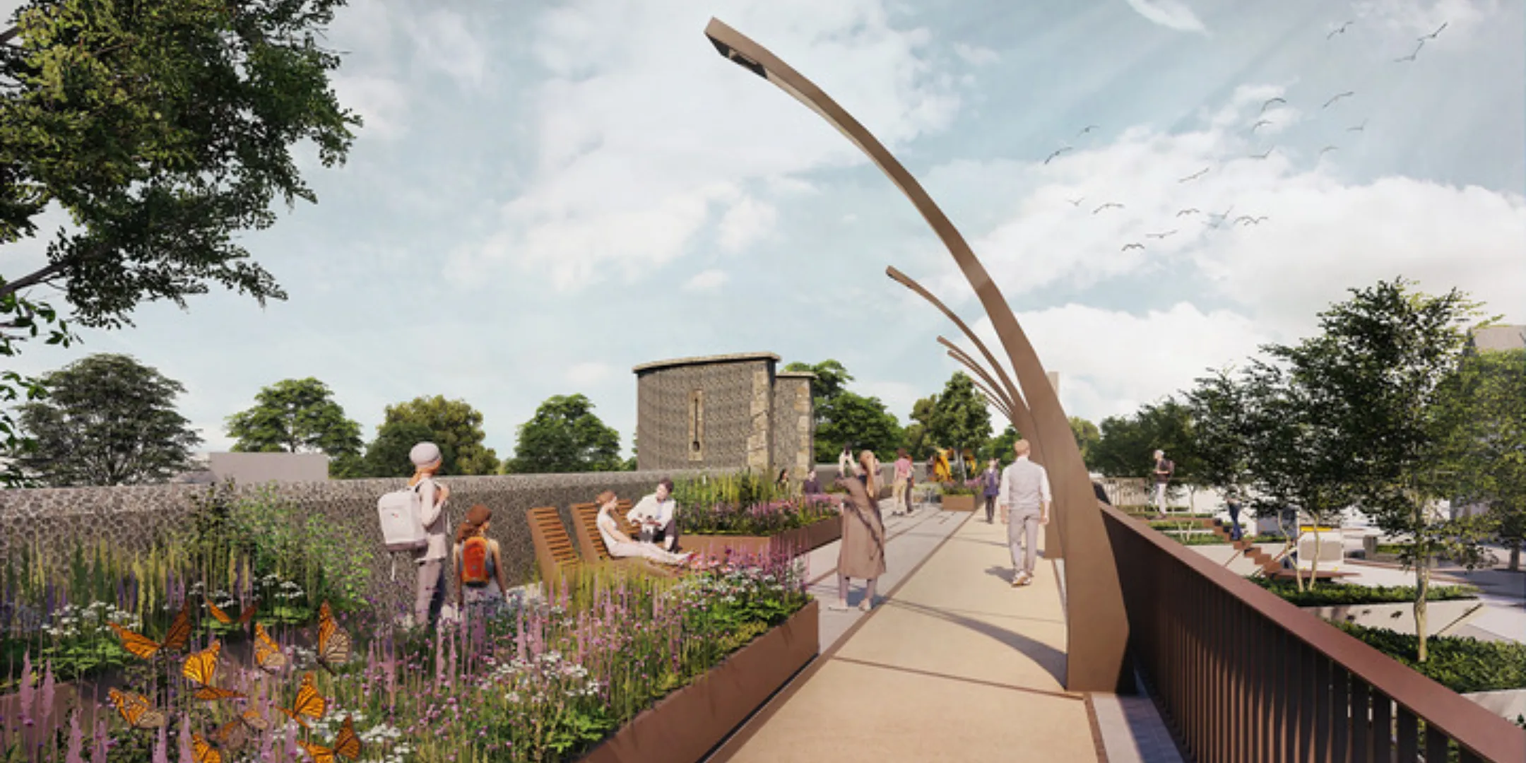 Visual of the new landscapes at Canterbury as part of the levelling up fund