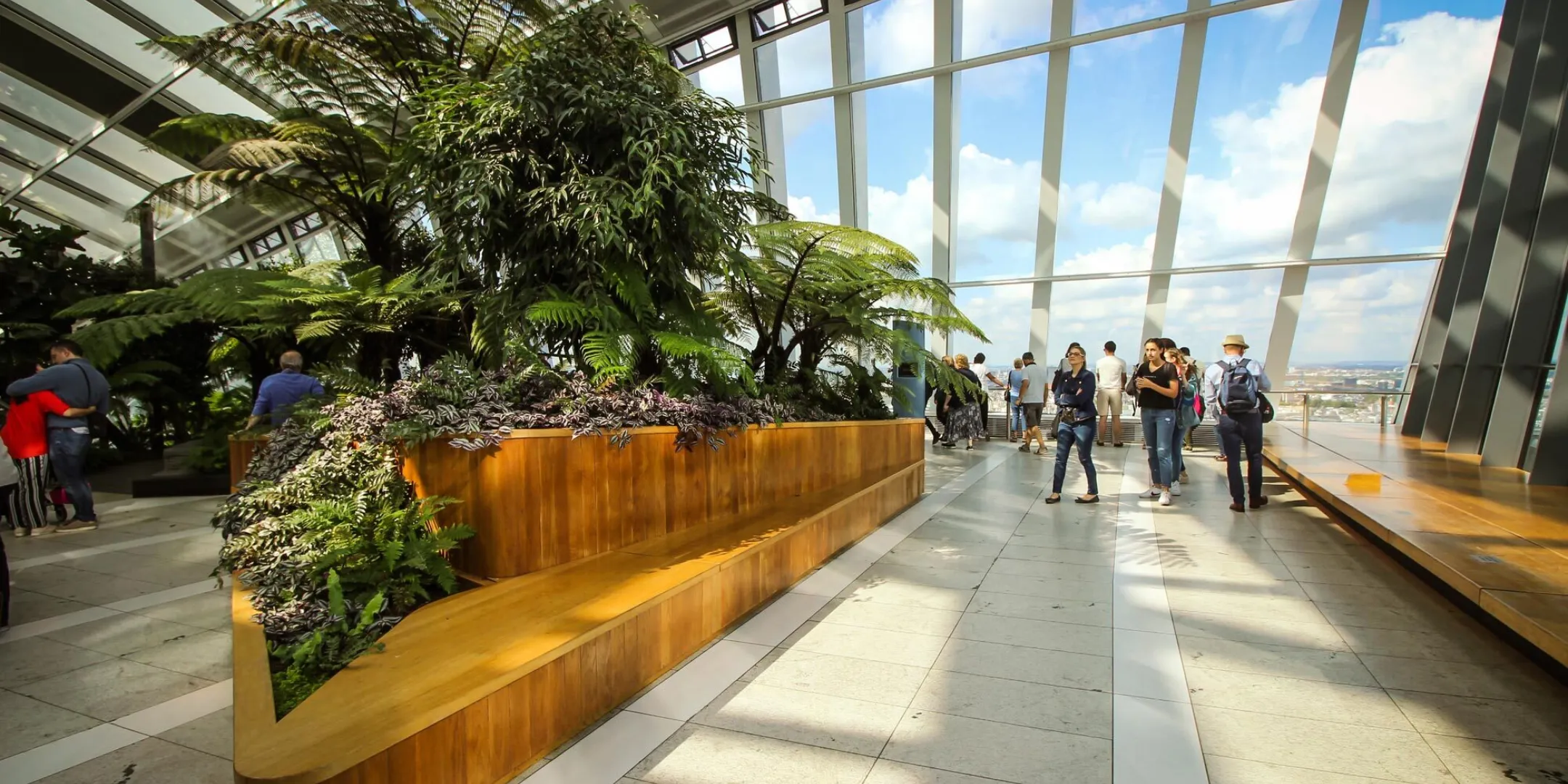 Wooden planters at 20 Fenchurch Street