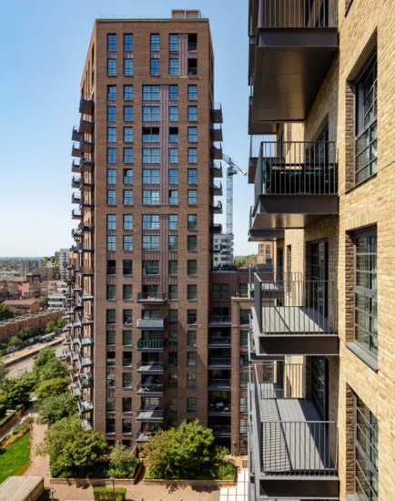 Ferrum highrise building with balconies