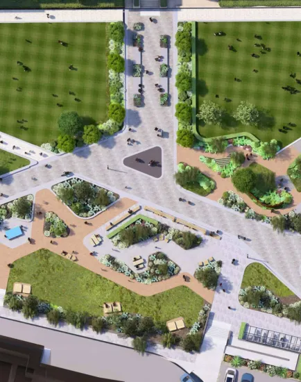 Landscape masterplan of City Quays Gardens in Belfast