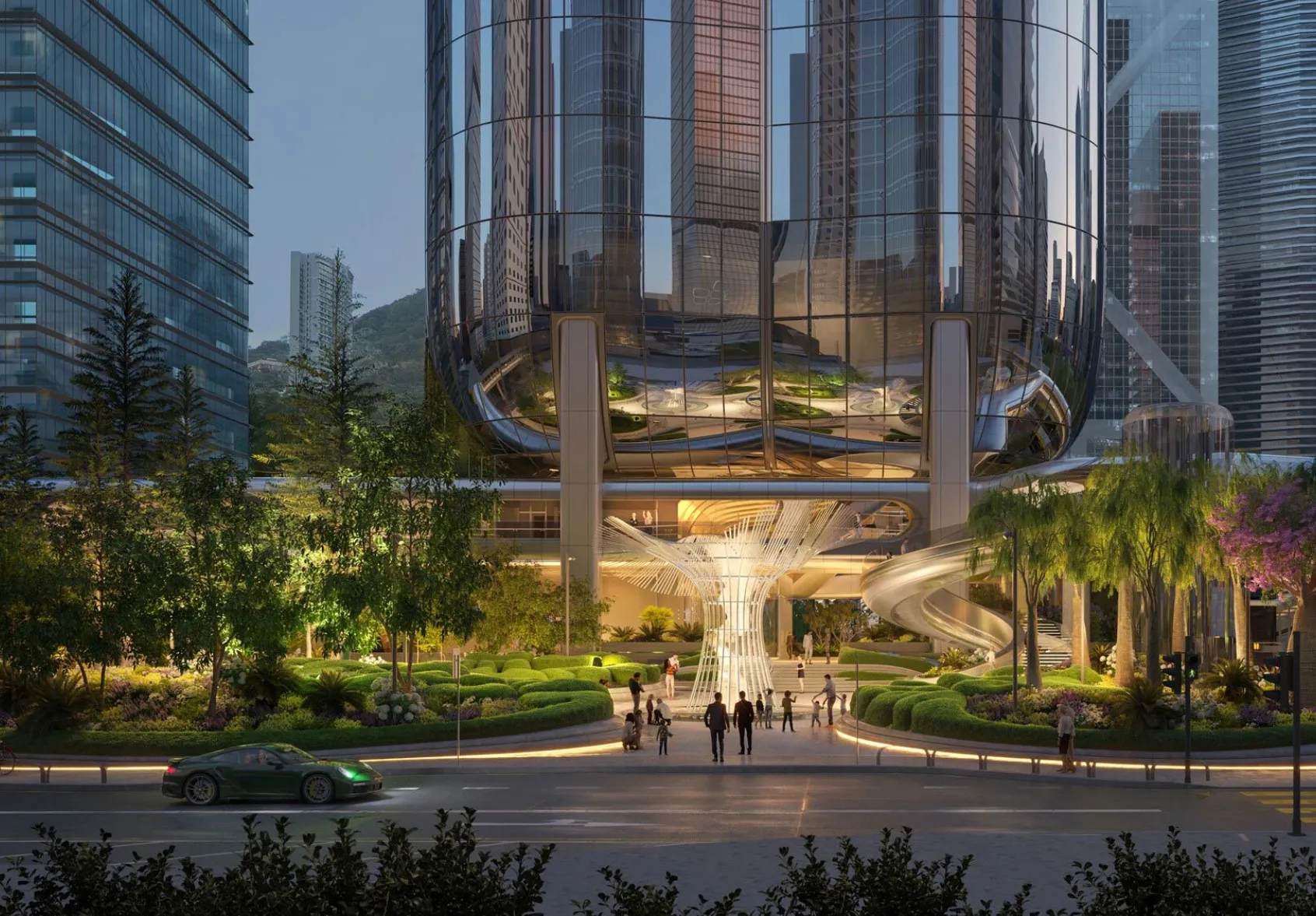 Illustrative view of the Henderson Art Garden by Gillespies and ZHA