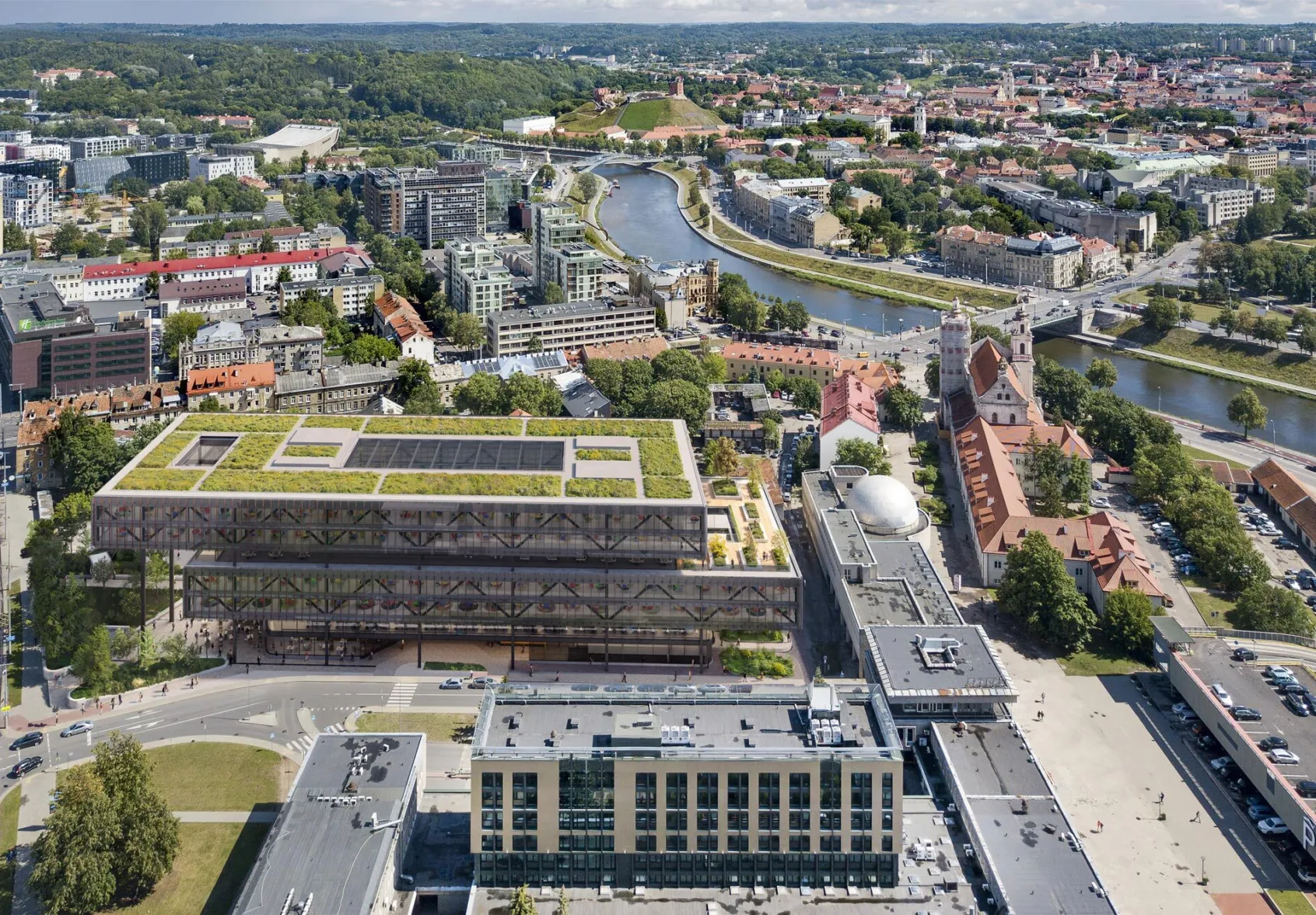 Proposed view of the new Sąvaržėlė business centre in Lithuania