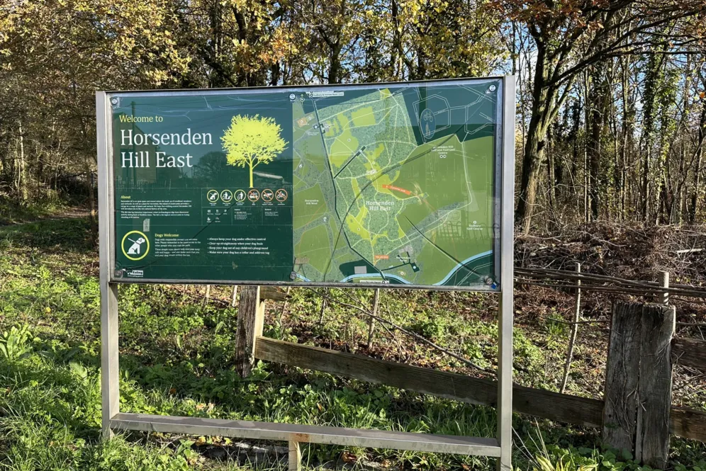 Existing green connections in and around Ealing - Horsenden Hill East Signage