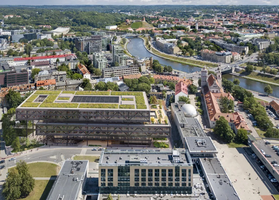 Proposed view of the new Sąvaržėlė business centre in Lithuania