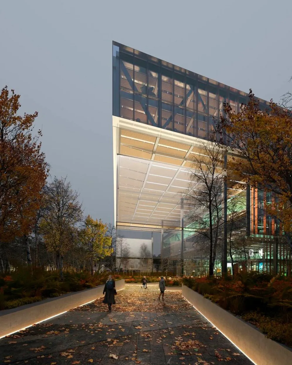 Visualisation of the new business centre in Lithuania in Autumn