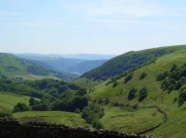 View of the Heads of the Valleys in Wales