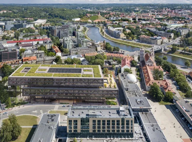 Proposed view of the new Sąvaržėlė business centre in Lithuania