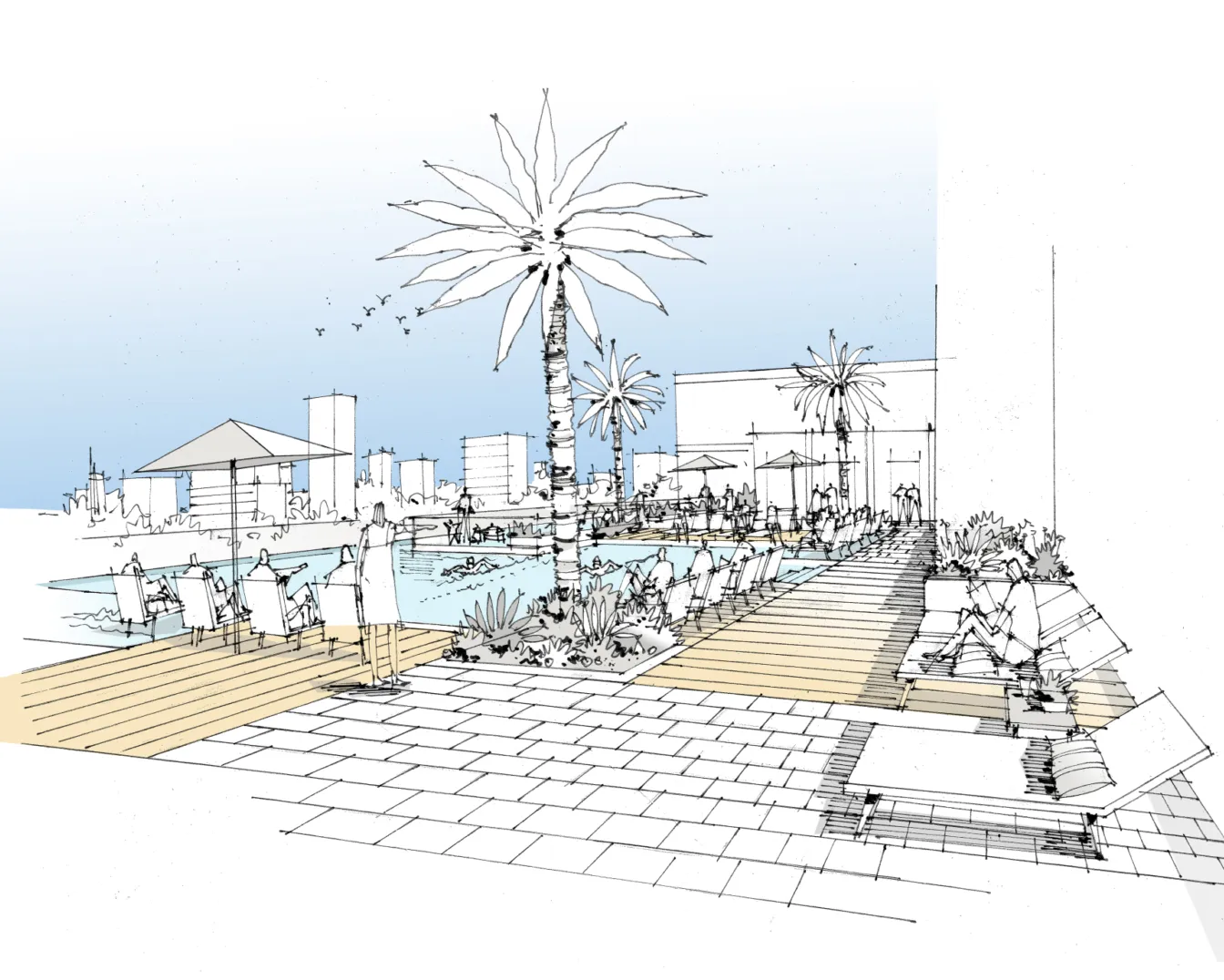Sketch of Harbour Views in Dubai